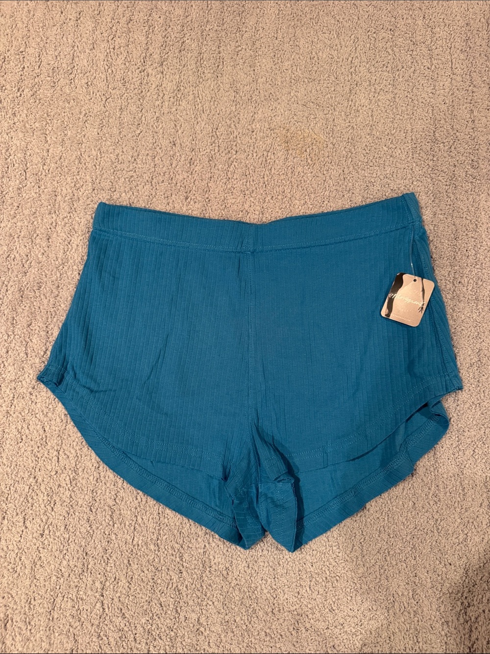 FP Movement by Free People Ribbed Teal Athletic Shorts